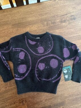 Disney The Nightmare Before Christmas purple and black sweater